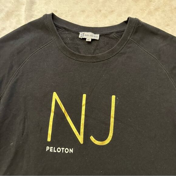 New Jersey Peloton Sweatshirt sz M Black Sweatshirt NJ Logo - Picture 4 of 5